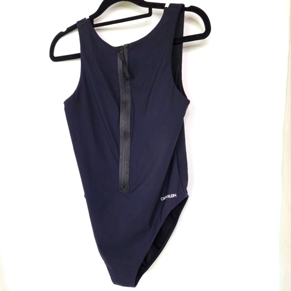 CALVIN KLEIN swimsuit black one-piece swimsuit size 10 - Picture 5 of 12